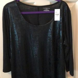 Black 3/4 sleeve lb ever so slight shirt tail